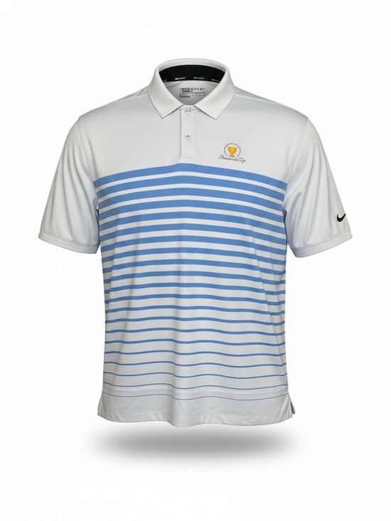 Nike Other - Nike Golf Dri-FIT Presidents Cup Polo Shirt XXL Blue White Striped Performance